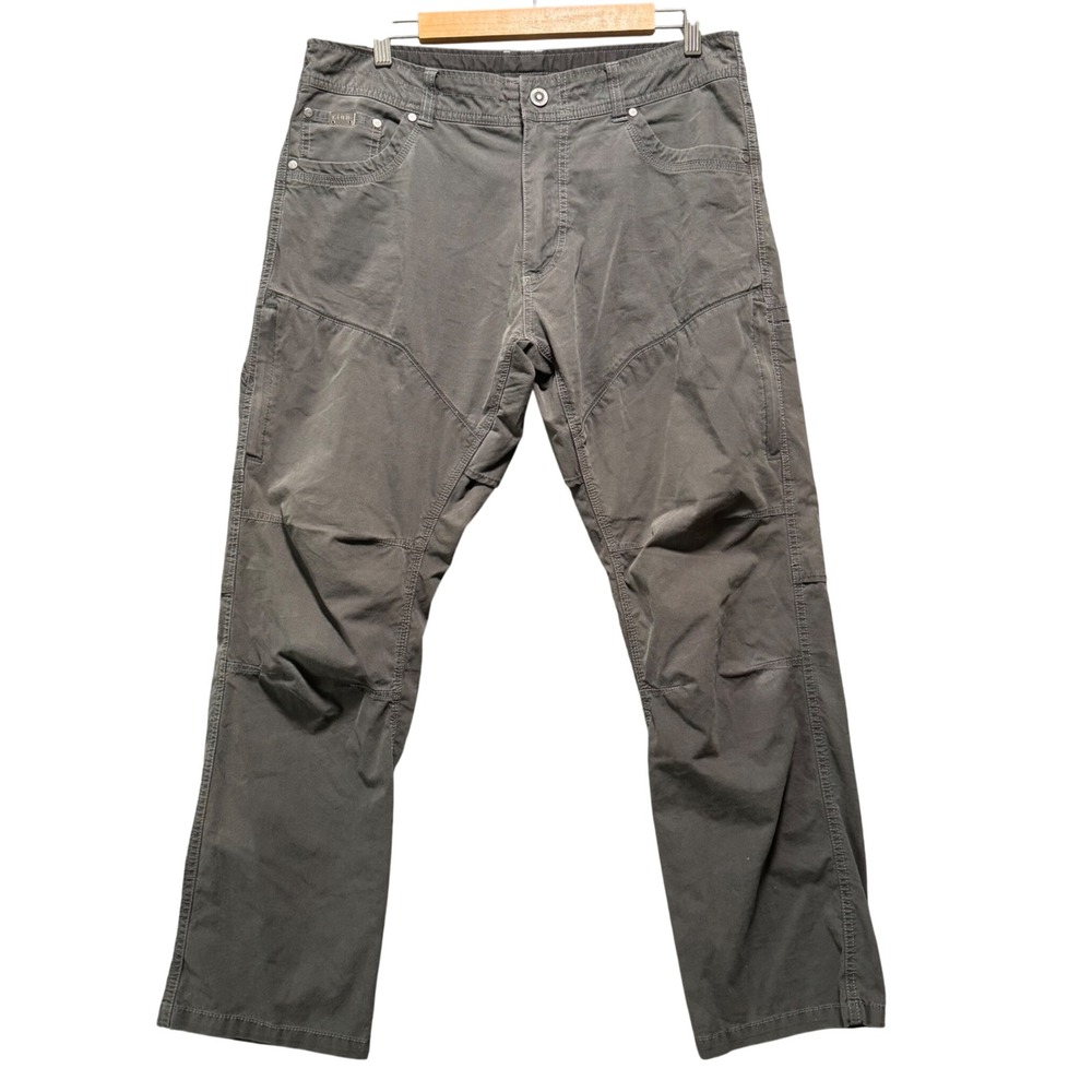 KUHL Rydr Pants 34x30 Mens Gray Articulated Knee Rugged Hiking Utility Pants
